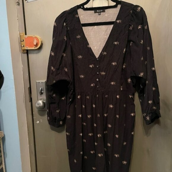 Corduroy Quilted-Bib Mini Dress in Blurred Ikat - Picture 6 of 16